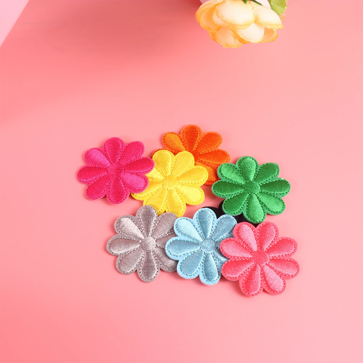 

24pcs Embroidery Patches Applique Flowers Sewing Cloth Stickers Cartoon Sunflower Patch for Clothing Bag Hat Jeans Repair