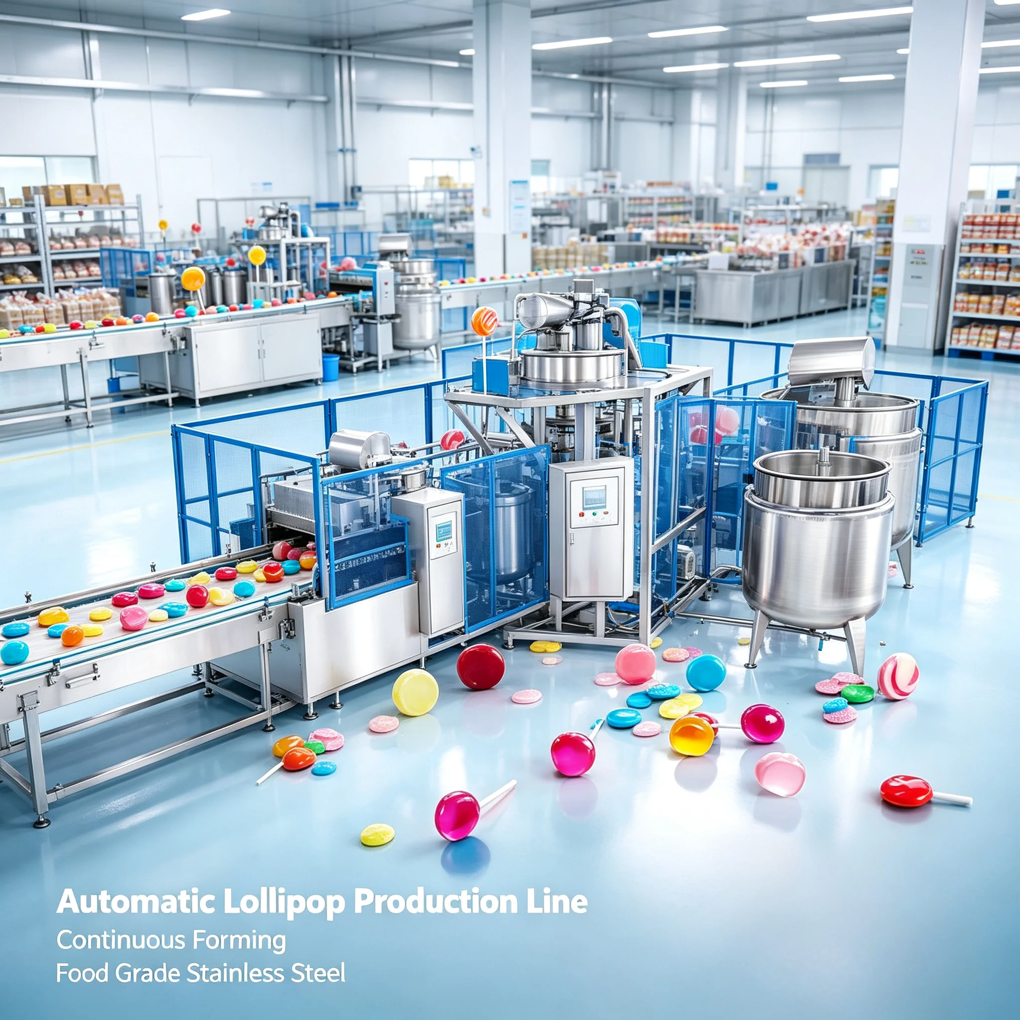 Hard Candy Making Line Automatic Lollipop Extrusion Machine for Custom Sour Fruit Candy Production Customized