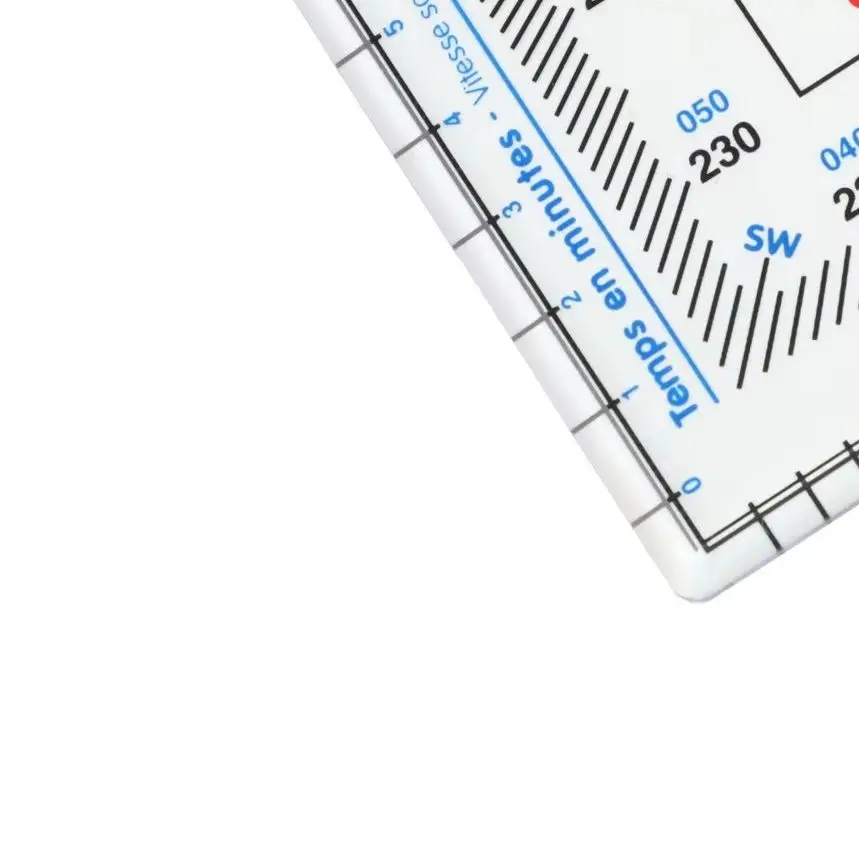 Aviation Navigation Ruler Map Protractor Flight Calibration Tool Plastic Drawing For Compass For Students Carpentry And Vector L