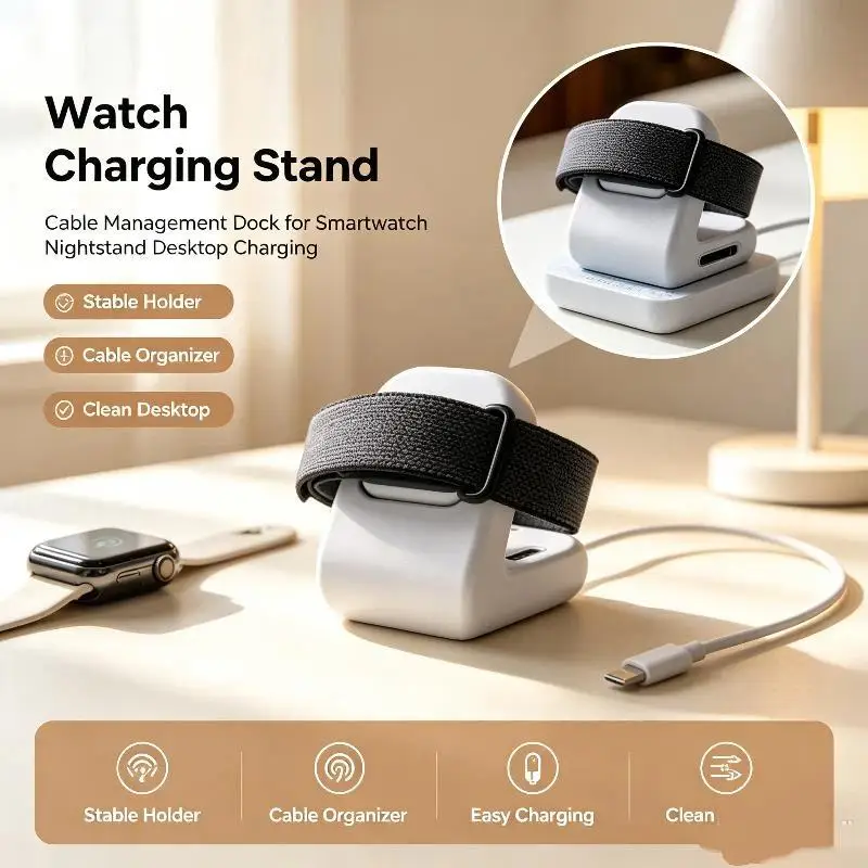 3D Printing Charging Dock For Fitbit: Air Desktop Charger Stand Non Slip Storage Base