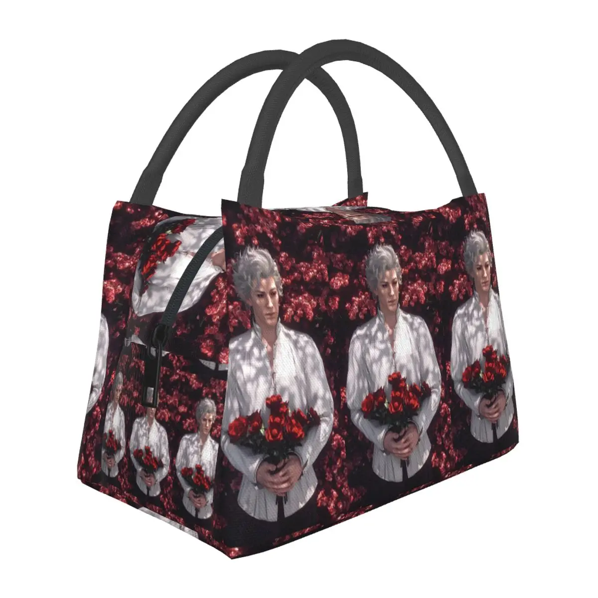 Baldur's Gate Astarion Vampire Character Lunch Bag for Women Picnic Storage Food Boxes Container Cooler Thermal Lunch Box Tote