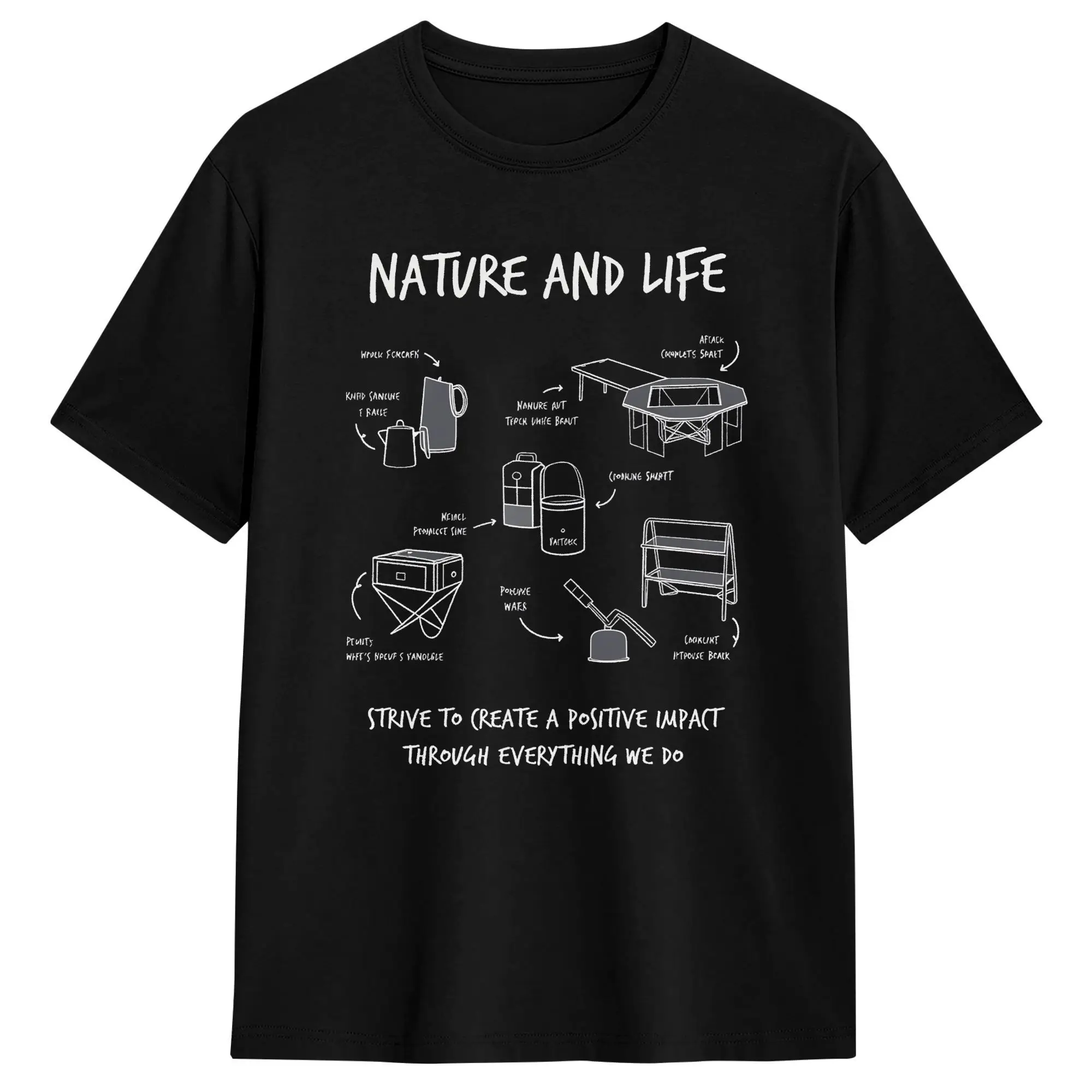 Übergroßes T-Shirt Beach Snow Peak Fashion T-Shirts seit 1958 Baumwoll-T-Shirt für Herren Y2K Lustiger Aufdruck Kurzarm-Tops – Detail 1