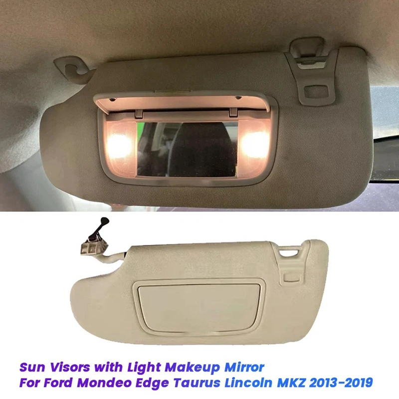 Side Sun Visor Makeup Mirror For Ford Mondeo Edge Taurus 2013-2019 Sunshading Board