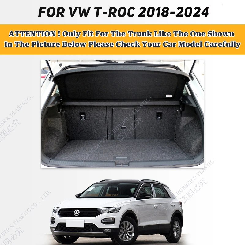 Car Trunk Mat For Volkswagen VW T-ROC 2018 2019 2020 2021 2022 2023 2024 Custom Car Accessories Auto Interior Decoration