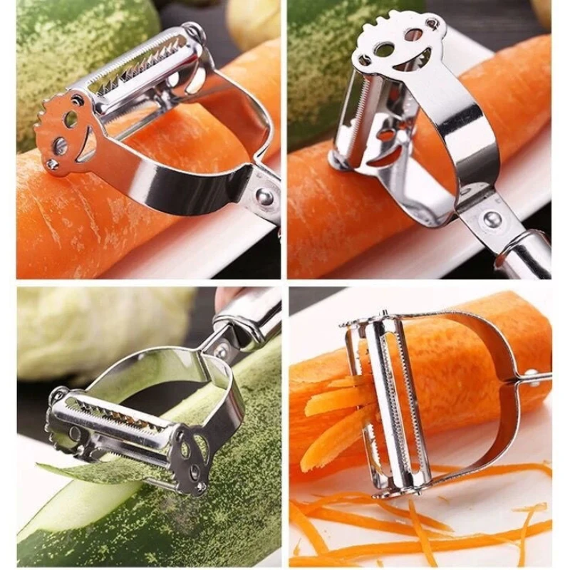 High-Quality Stainless Steel Potato Cucumber Carrot Slicer, Vegetable Fruit Peeler, Double-Layer Shredder A Handy Kitchen Utens