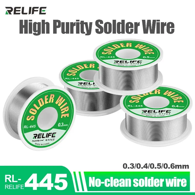 

RELIFE RL-445 0.3/0.4/0.5/0.6mm High Purity Solder Wire Rosin Core Tin Wire Various Electronic Soldering Welding Weights 25g