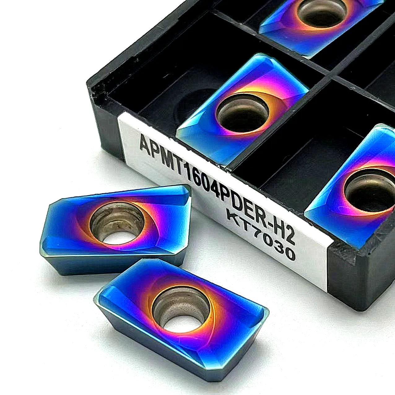 Nano-blue APMT1604 PDER M2 H2 pisau karbida, pemotong ujung penggilingan NC pisau penggilingan