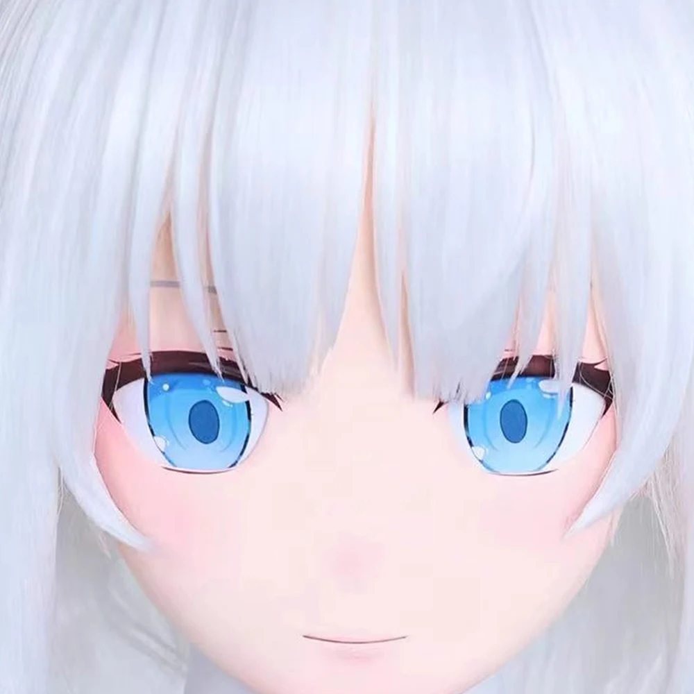 Hecho a mano personalizar diadema completa cerradura muñeca personaje de dibujos animados Kig Cosplay máscara de Kigurumi resina Anime japonés máscaras de Kigurumi