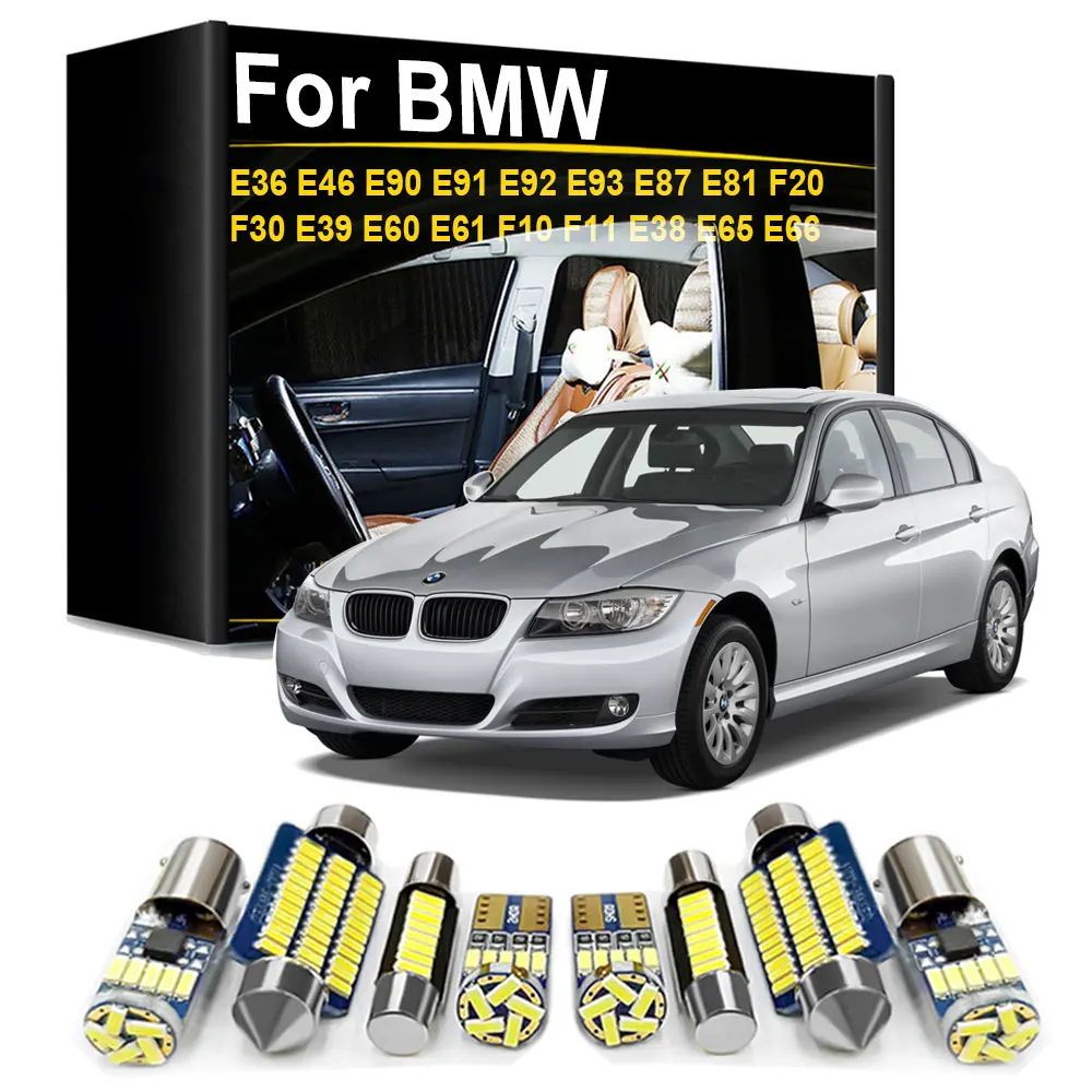 Für BMW E36 E46 E90 E91 E92 E93 E87 E81 F20 F30 E39 E60 E61 F10 F11 E38 E65 E66 328i 2009 2011 2012 2017 Innenraum-LED-Beleuchtung