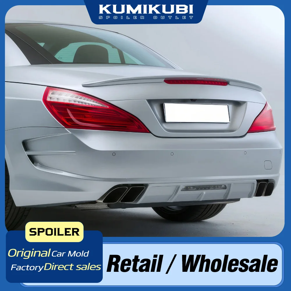 Für Mercedes SL Klasse R231 Spoiler FRP oder Carbon Fiber Hinten Trunk Boot Spoiler Flügel SL550 500 350 400 SL63 65 2013 +