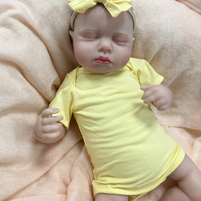 

48cm Loulou Hand Painted Hair Reborn Baby Doll 3D Skin with Visible Veins Chrismtas Gift