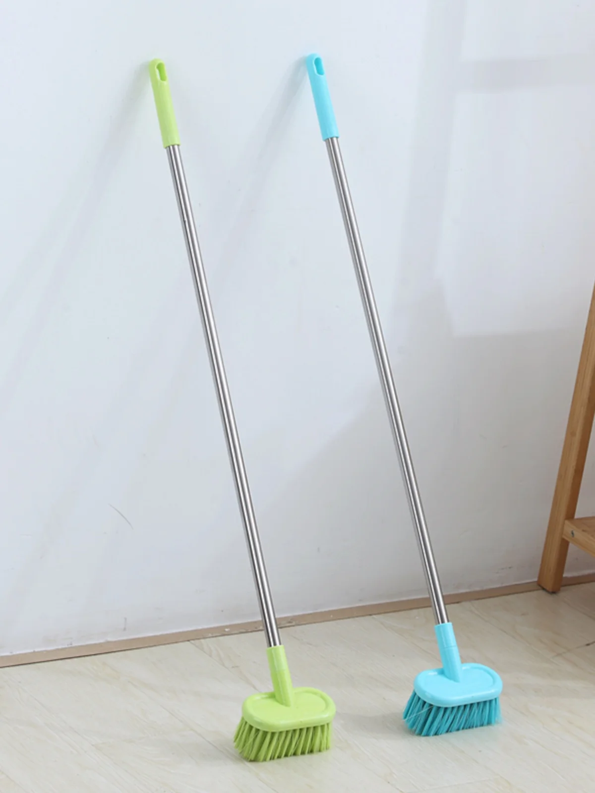 

Щетка для пола с длинной ручкой для чистки плитки без слепых зон, с жесткой щетиной, инструмент для уборки туалета и плитки в ванной