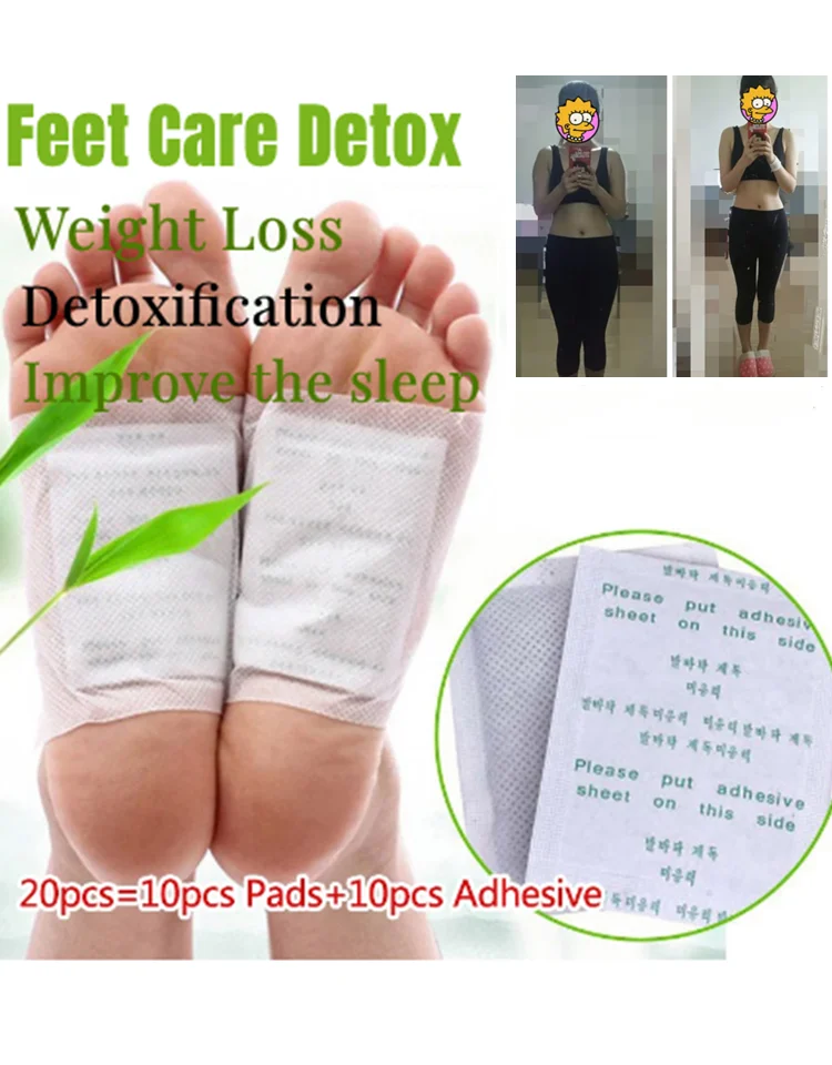 

30PCS/lot Kinoki Detox Foot Patch Bamboo Pads Patches With Adhersive Foot Care Tool Improve Sleep slimming Foot sticker