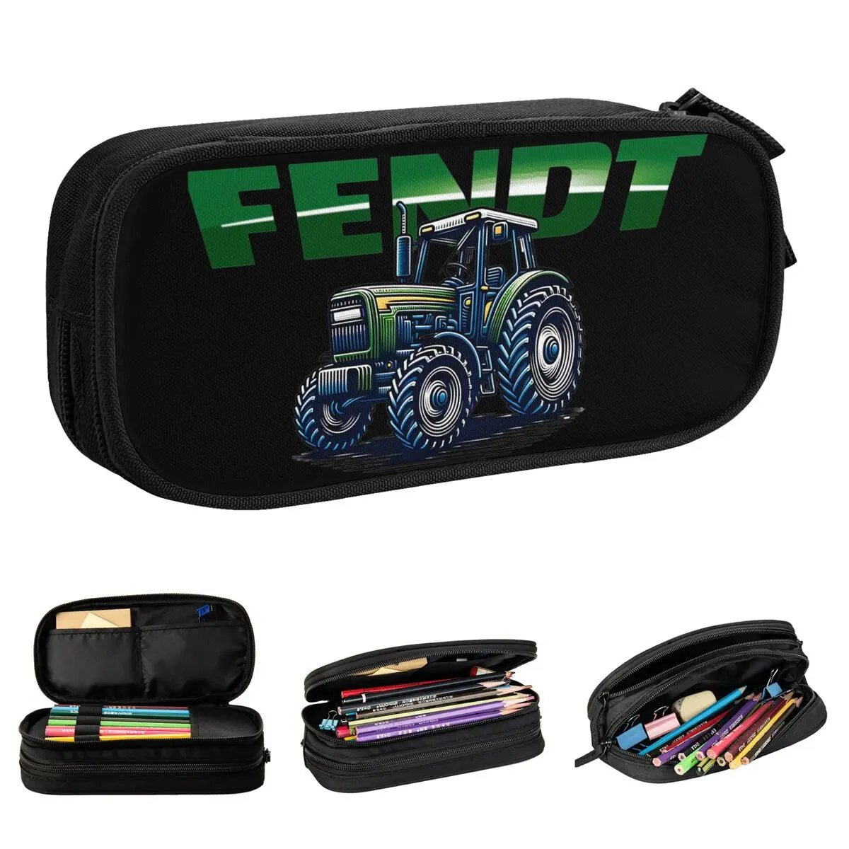 Fashion Fendt Agricultural Pencil Cases Farming Tractor Pencil Box Pen Holder for Girls Boys Big Capacity Bag Office Stationery