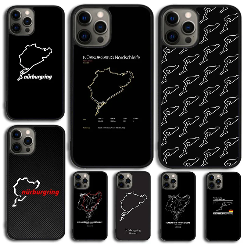 Nurburgring F1 Circuit Phone Case Cover For iPhone 16 15 14 SE 2020 XR XS 11 12 13 Mini Pro MAX Plus