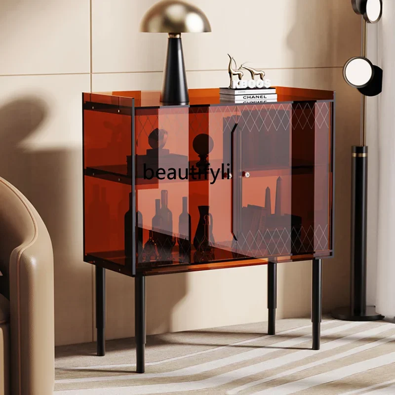 

yj9 Acrylic side cabinet modern simple storage living room entrance storage kitchen storage wine cabinet