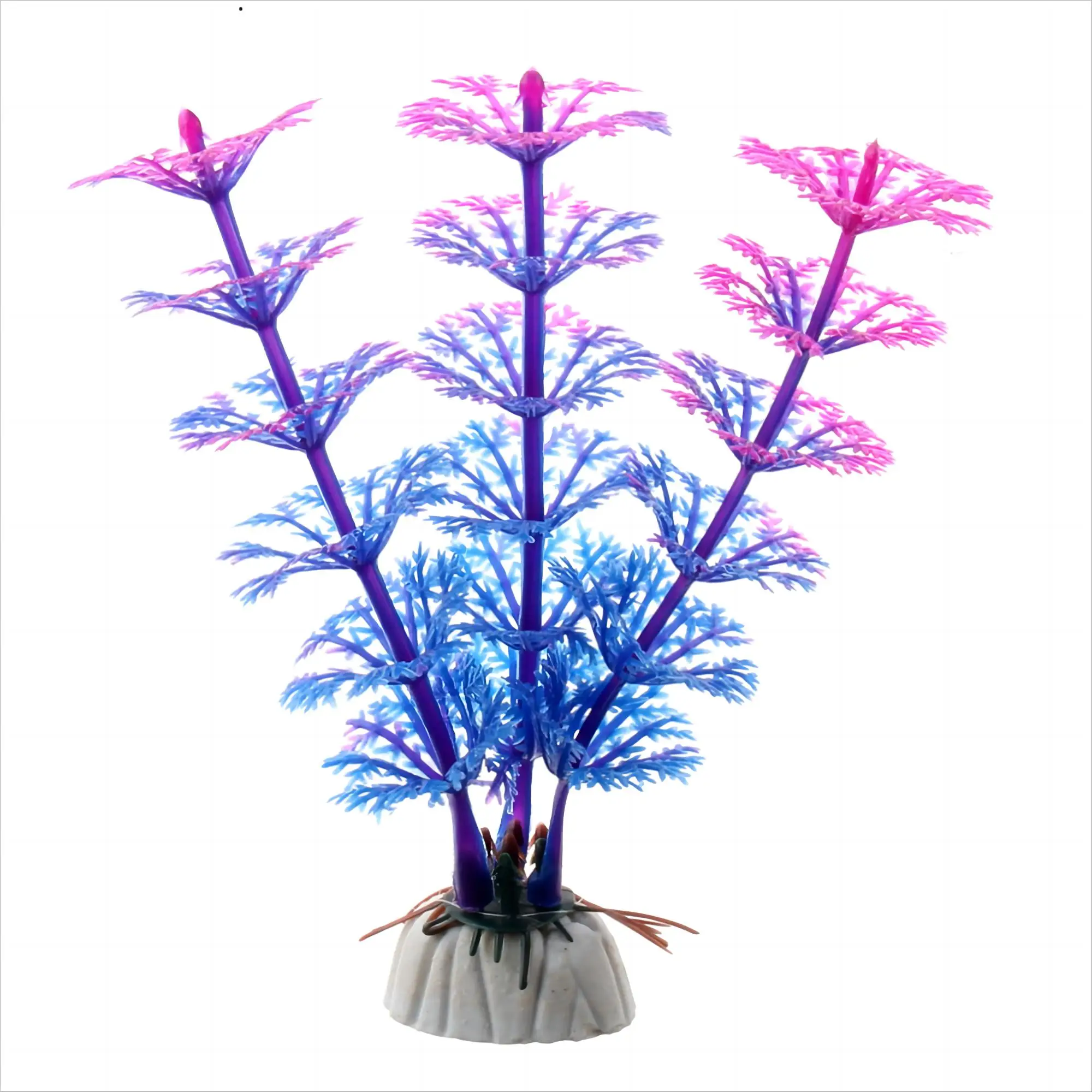 1 Pc simulato acquario per piante acquatiche ecologico materiale a 7 colori pianta acquatica artificiale paesaggio dell\'acquario