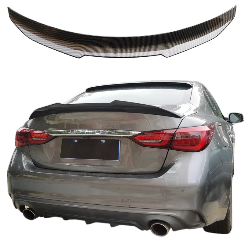 Para 2014-2022 Infiniti Q50 Q50L maletero trasero alerón de cola de pato alas Bodykit estilo PSM negro carbono accesorios exteriores Tuning
