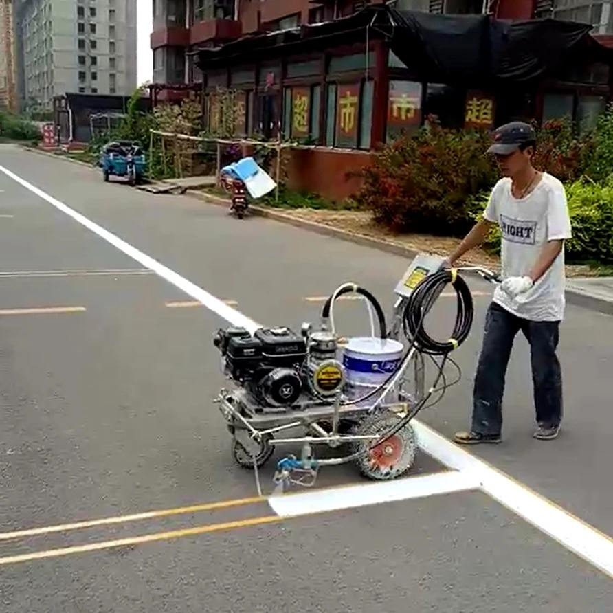 Hand-push 990 Cheap Road Marking Machine for Basement Painting Marks for Factory