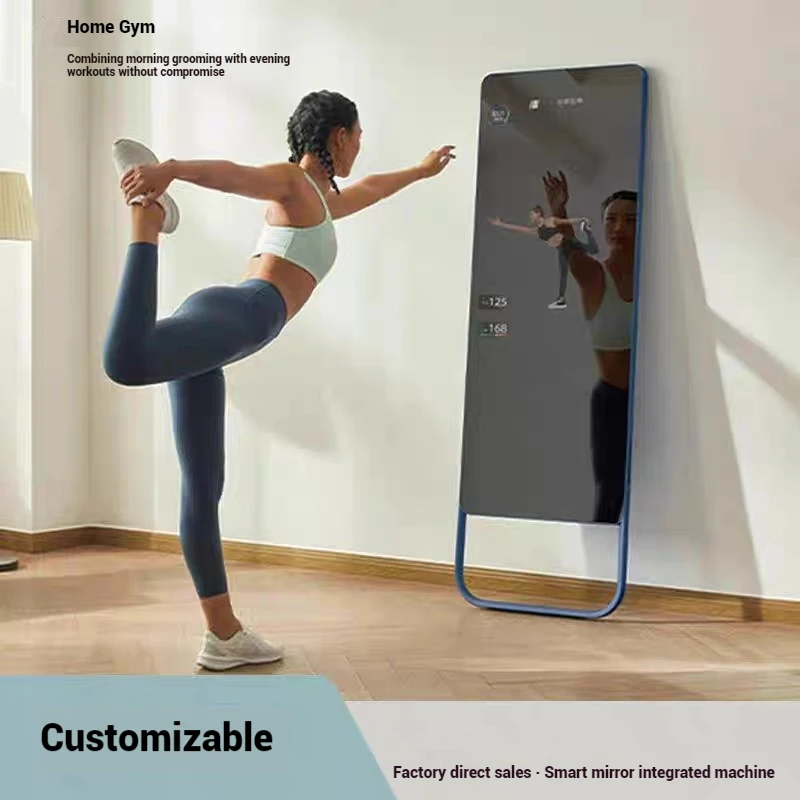 Espelho autônomo de fitness para treinadores de treino AI, para estúdios de ginástica e salas de montagem de boutique, ferramenta de montagem de roupas