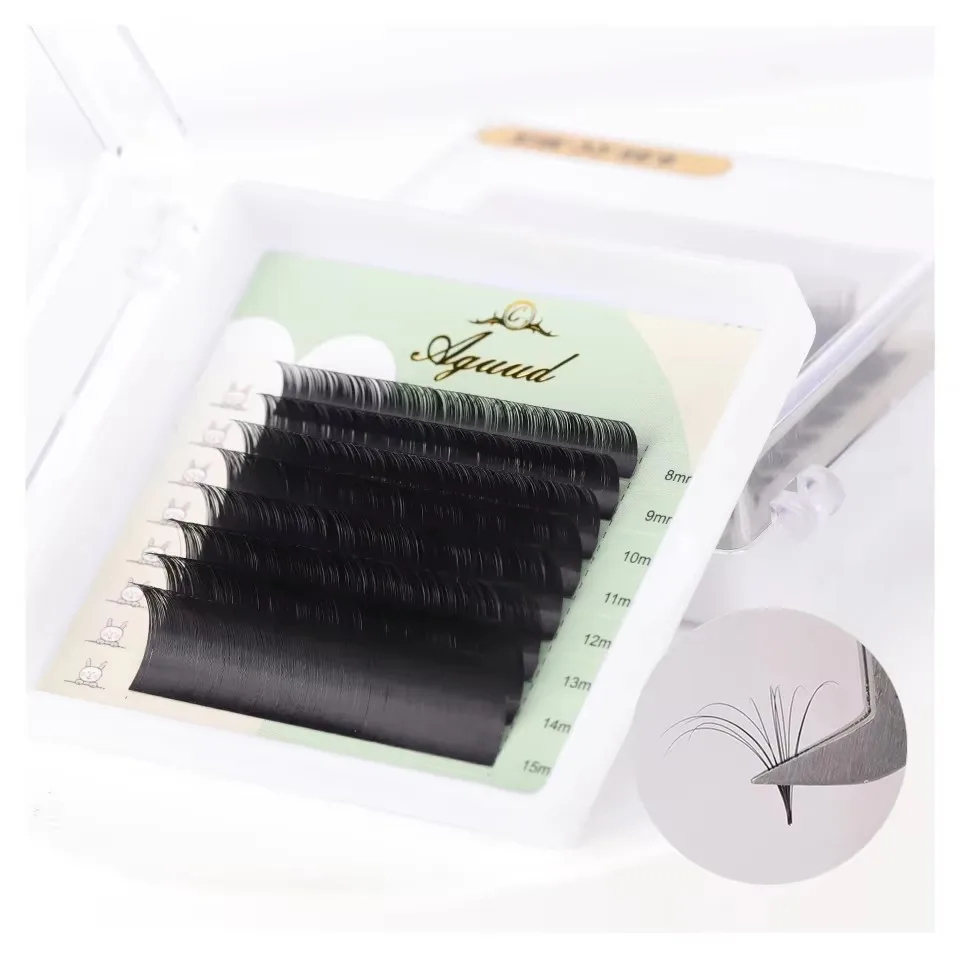 AGUUD  8 Rows Faux Cils Lashes Individual Eyelash Extension Matte Professional Soft and Natural Makeup Premium Eyelashes