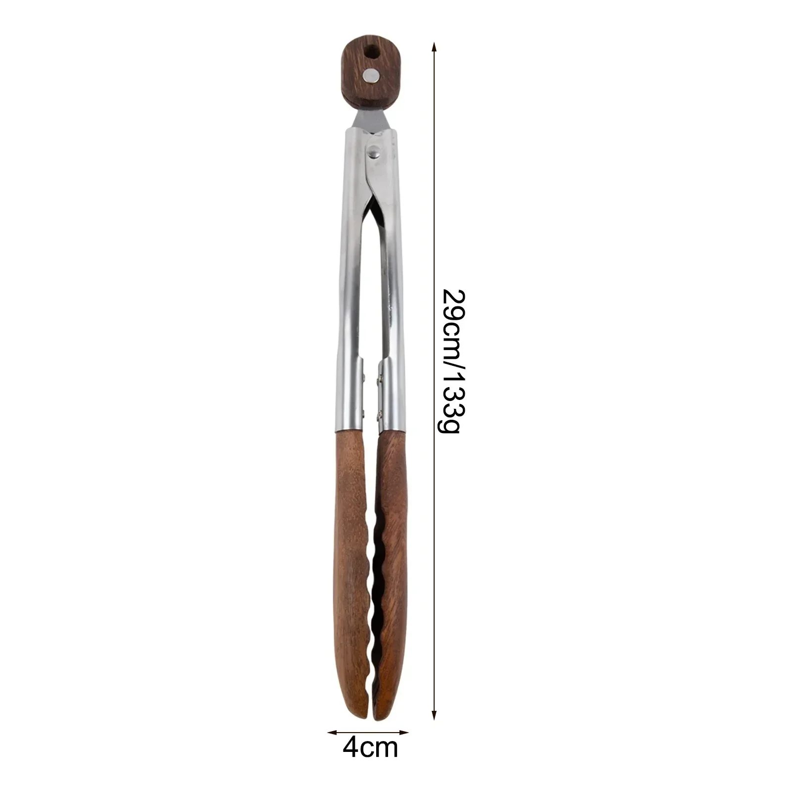 

Ergonomic Tongs Salad Tongs Cooking Frying Rust-Resistant Versatile Cooking Tool Walnut Wood Tip Tongs For Frying