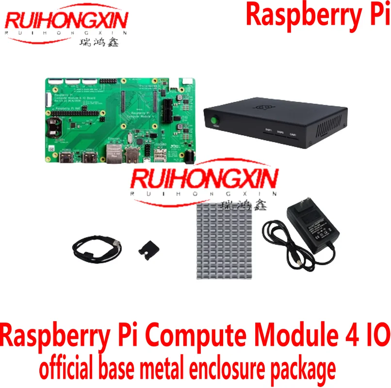 

Материнская плата Raspberry Pi CM4, компьютерный модуль 4 IO, официальная Базовая пластина, металлический корпус