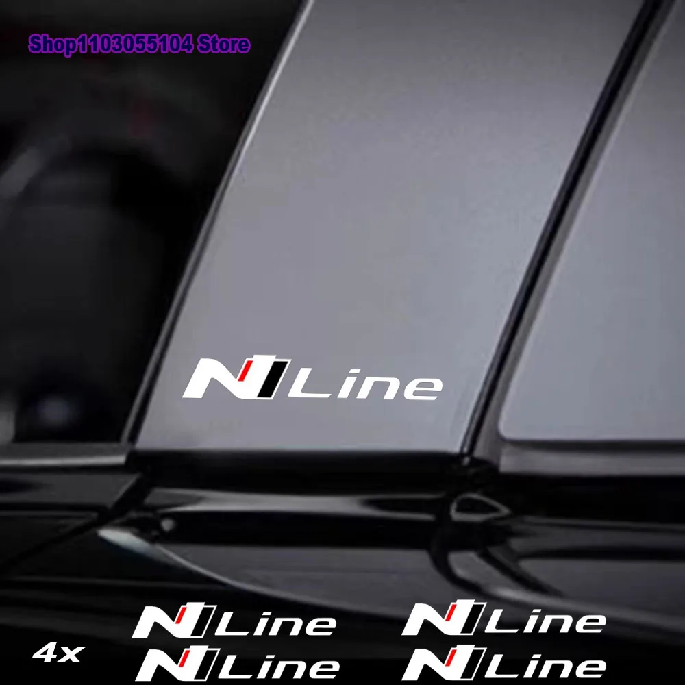 4Pcs Car body Sticker For Hyundai N line i10 i20 i30 Tucson Kona Sonata Veloster Elantra