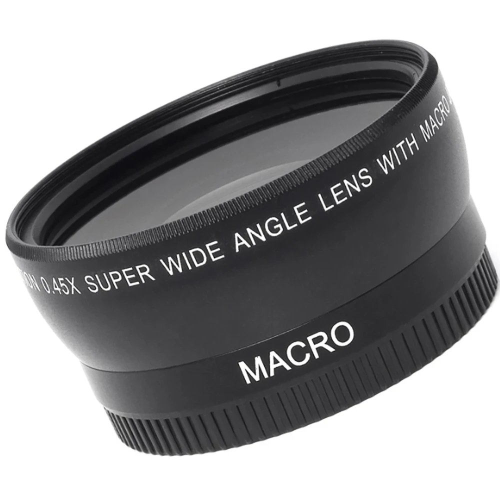 0.45x 55mm 55 Fisheye Wide Angle Macro Conversion Wide-Angle Lens Bag  62mm Cap For Sony  A290 A580 A200 A450 A330 HX300 1pcs