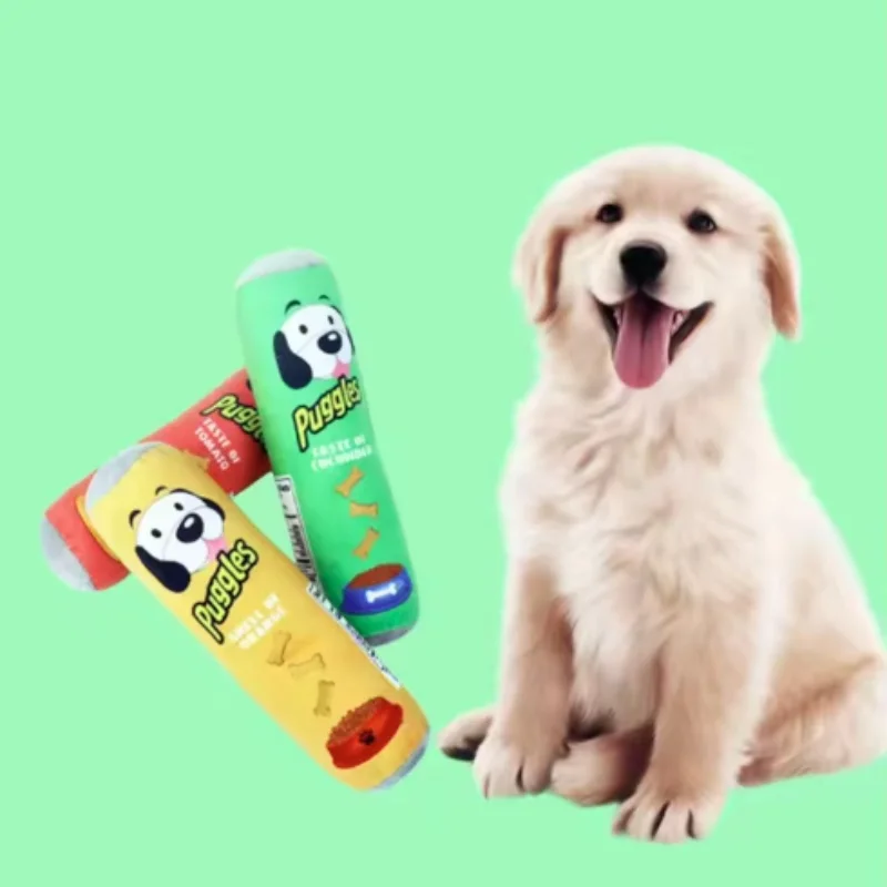 Interaktives Plüsch-Hundespielzeug mit Quietscher zur Zahnreinigung, robustes Gelenkspielzeug für kleine Welpen, strapazierfähiges Hundespielzeug