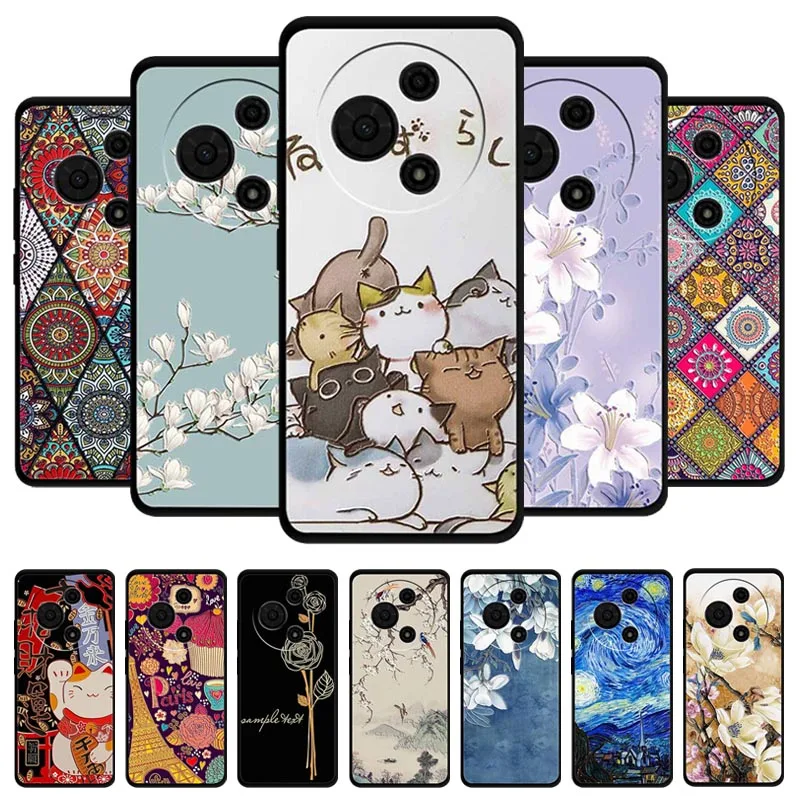 Funda de silicona suave con relieve 3D de dibujos animados para TCL 60 SE, funda para teléfono TCL 60 SE, fundas con relieve 3D de gato para TCL 605.