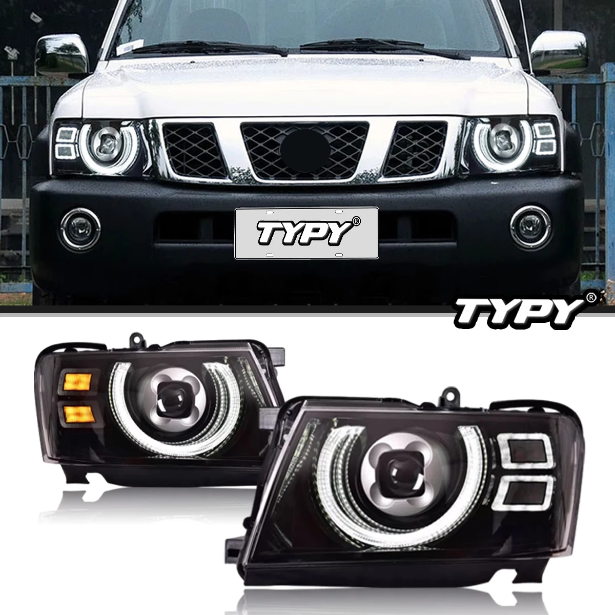 

TYPY Car Styling For Nissan Touareg Y61 Headlamps 2005-2022 LED Projector Lens Headlights DRL Turn Signal High Beam Auto Parts