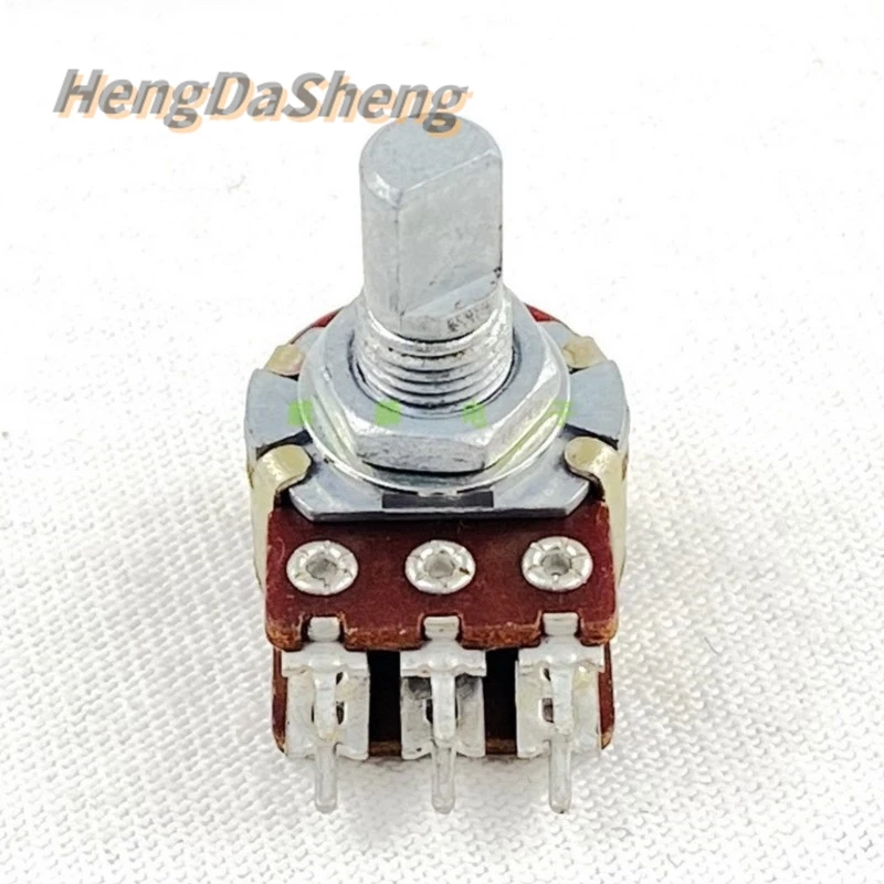 5Pcs/Lot 16 Type B1K C1K Dual Power Amplifier Volume Potentiometer 6 Pin Adjustable Resistance 15MM Half Shaft