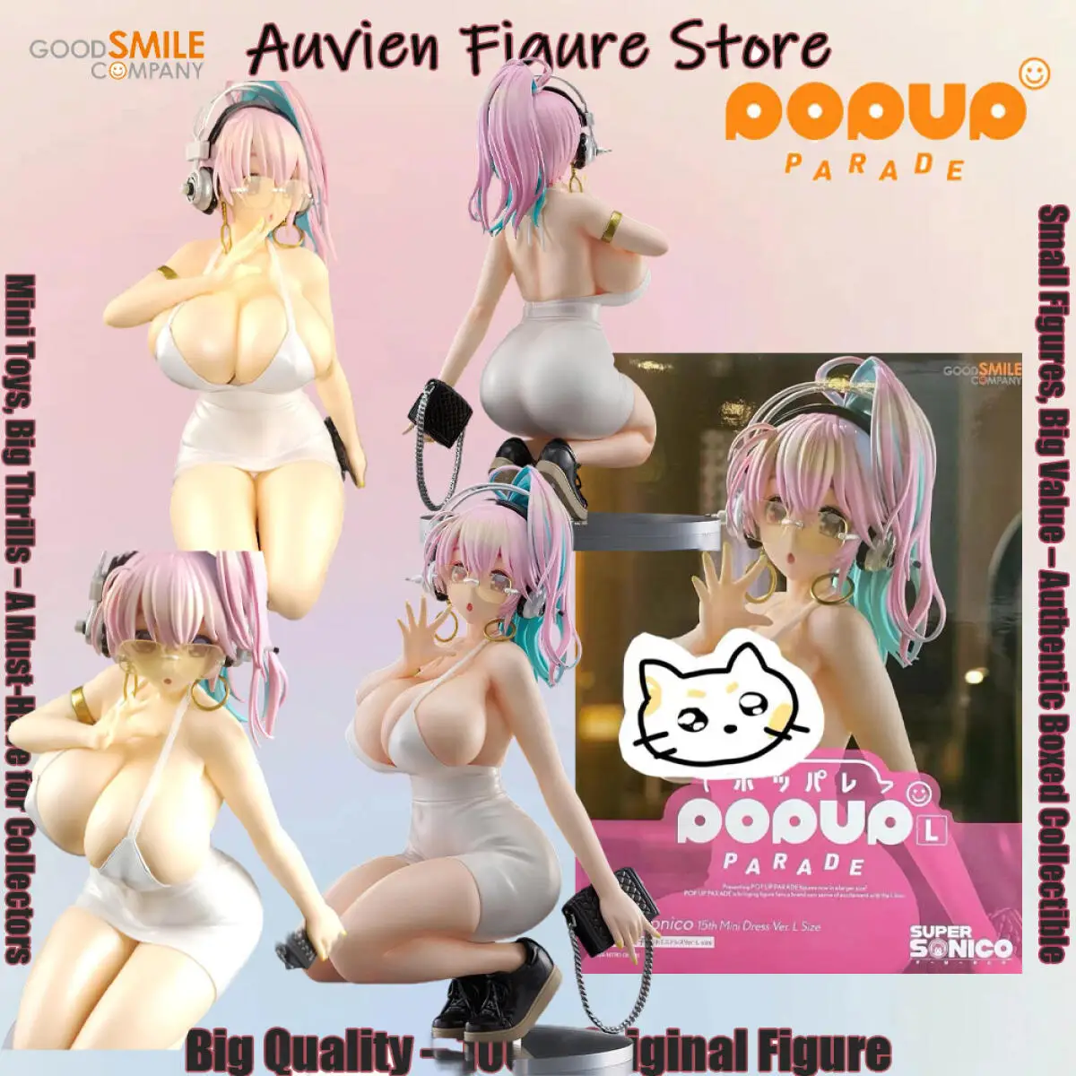 Officially Licensed Good Smile Pop Up Parade Super Sonico Figure Anime Super Sonico Crossroad Character Model view 2