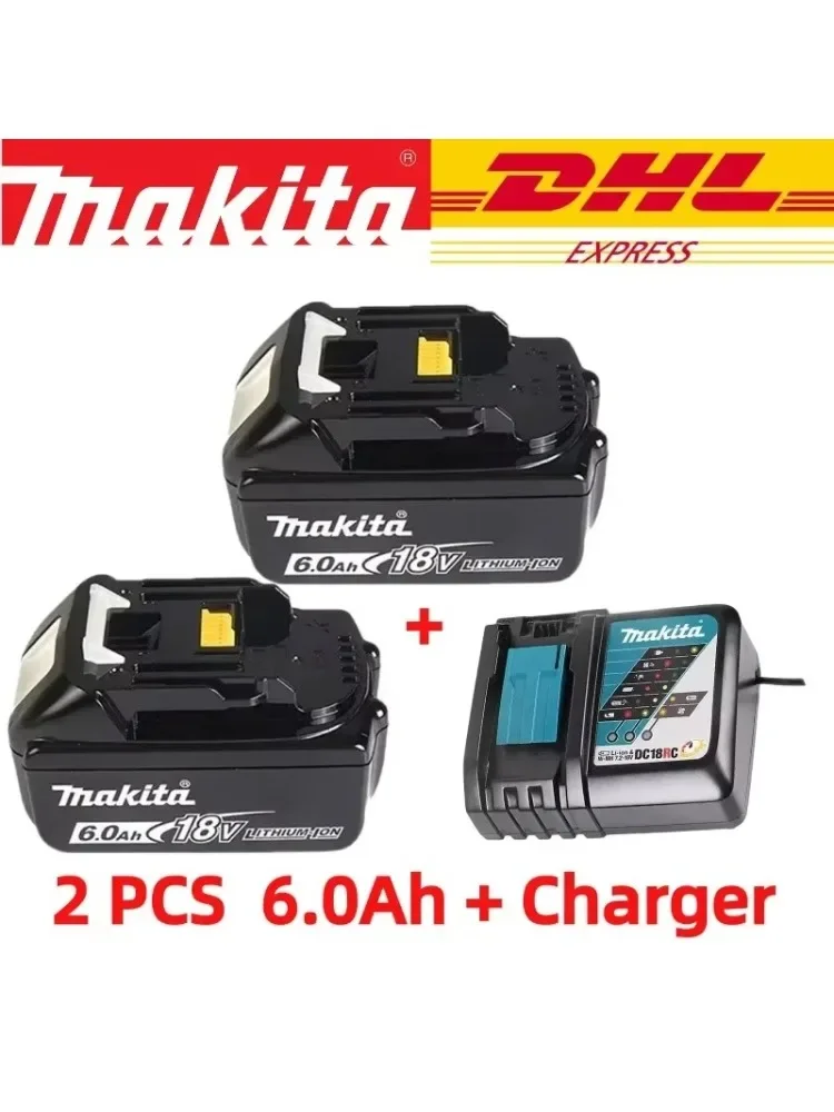 

100% Original Makita 6Ah for Makita 18V Battery BL1830B BL1850B BL1850 BL1840 BL1860 BL1815 Replacement Lithium Battery