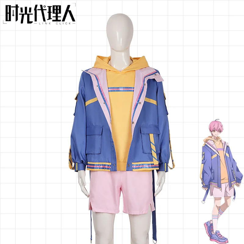 Time Agent Li Tianxi Li Tianchen Cos Одежда Повседневная одежда Косплей Анимационная униформа Комплект двух размеров Time Agent Li Tianxi Li Tianchen Cos Одежда Повседневная одежда Косплей Анимационная униформа Комплект двух размеров