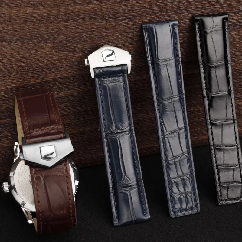 19mm 20mm 22m Genuine Leather Bracelet For Tag Heuer Watchband Men Wristwatches Band accessories Fold Buckle Alligator Strap