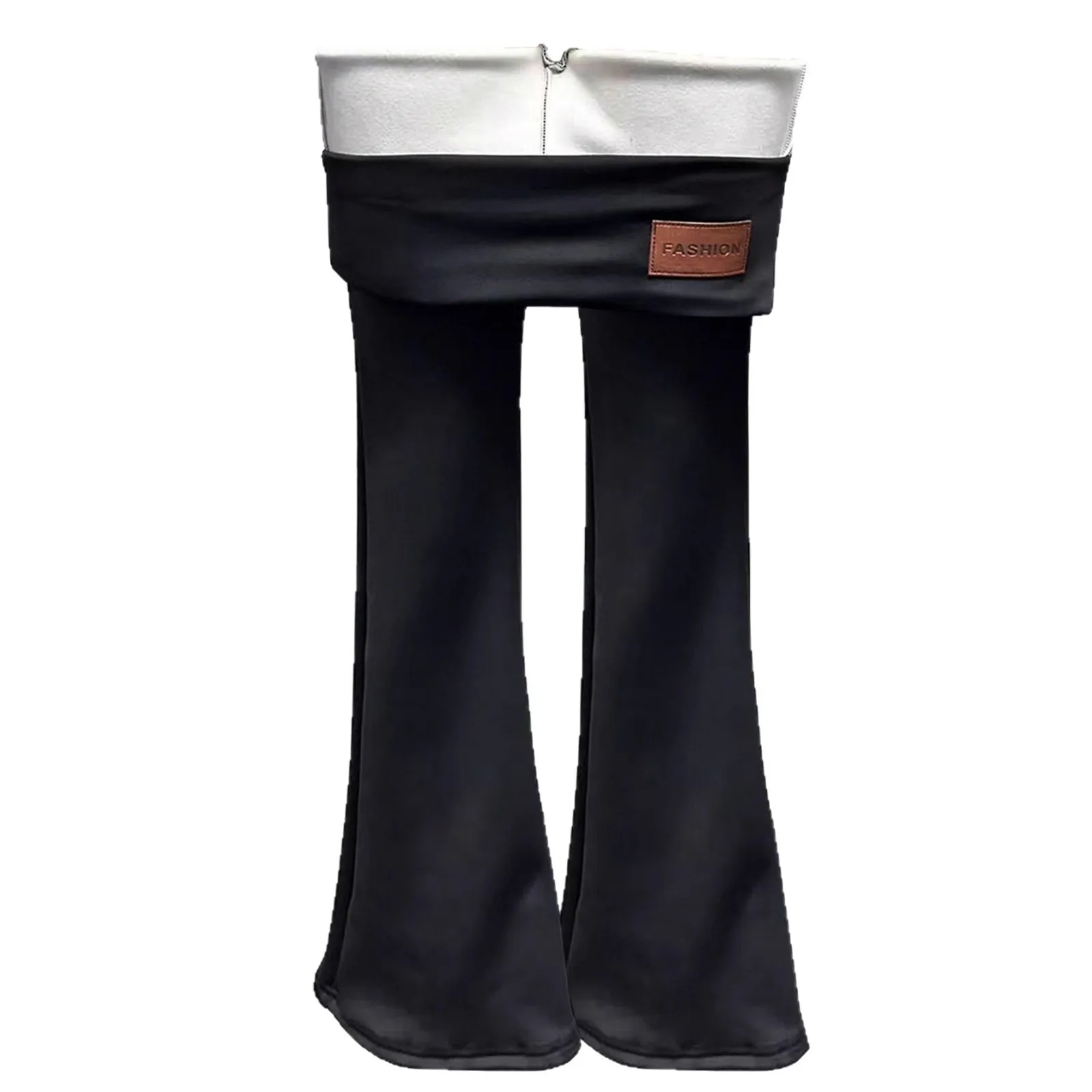 กางเกงเลกกิ้งออกกำลังกายทรงบานสำหรับผู้หญิง ผ้ากำมะหยี่หนานุ่ม อุ่นสบาย เอวสูง ทรงเข้ารูป ผ้ายืดหยุ่น ลายหนังฉลาม เหมาะสำหรับโยคะและสวมใส่ลำลอง