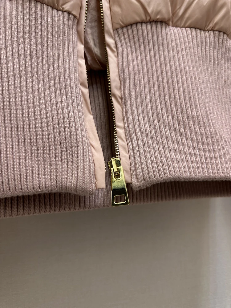 SVORYXIU شتاء نمط جديد يوميا عادية المرأة موضة الوردي نمط قصير الزراعة الذاتية Vintage100% القطن أسفل سترة #5