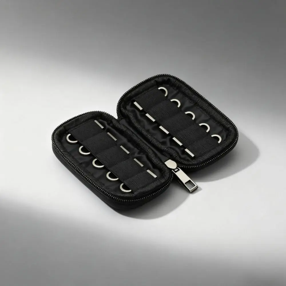 ‌10 Elastic Slots‌ Flash Drives Organizer Dustproof Waterproof USB Flash Drives Case Black Protective Flash Drive Storage Case