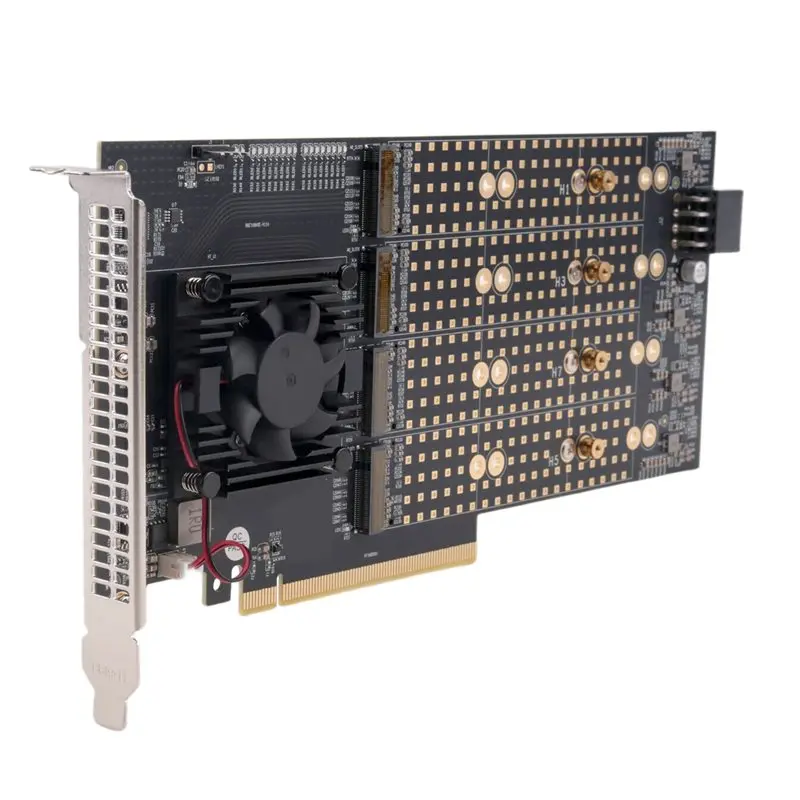 

Карта расширения A75Q-Pcle PCIe 3.0 для 8 накопителей M.2 NVMe, PLX8749, без драйверов, без разделения с материнской платой, 8-дисковая карта расширения M.2 NVMe