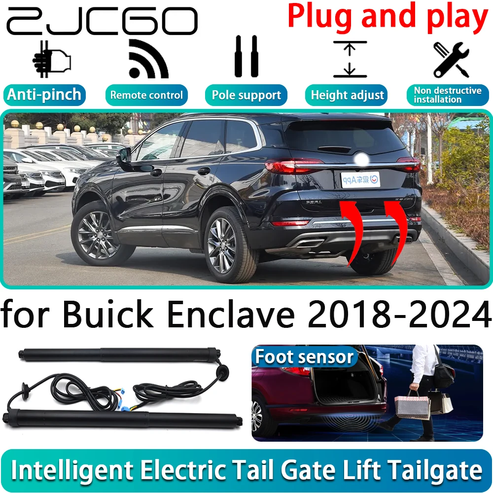 ZJCGO for Buick Enclave 2018-2024 Car Electric Powered Tailgate Power Liftgate Automatic Tailgate System With Foot Sensor