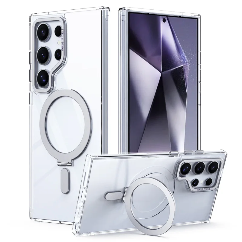 Military-Grade Shockproof Case For Samsung Galaxy S26 Ultra S25+Plus S24 With N52SH Strong Magnetic Hidden Metal Ring Stand