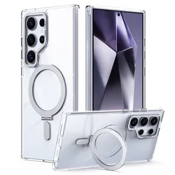 Military-Grade Shockproof Case For Samsung Galaxy S25 Ultra S24 With N52SH Strong Magnetic Hidden Metal Ring Stand