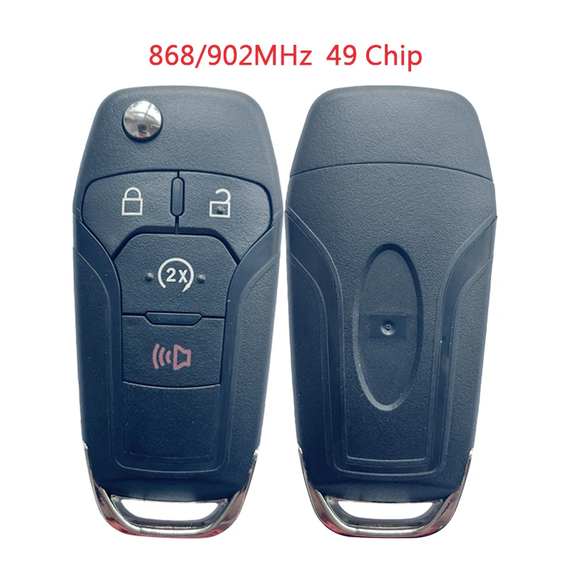 

AK018096 Aftermarket 868/902MHz для Ford Raptor F Series Flip Remote Key 3 + 1 Button 49 Chip HITAG PRO PN N5F-A08TDA