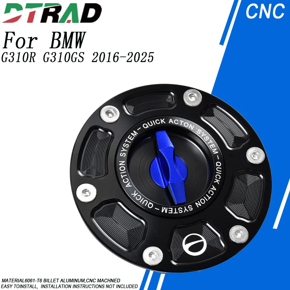 Motorcycle Quick Release Fuel Filler Tank Cap For BMW G310GS 2017-2025 G310R 2016-2025 Keyless Gas Oil Cap Petrol Tank Cover