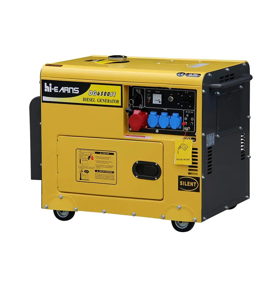 european sockets 220/380V silent die·sel generator 5KW with ATS hole