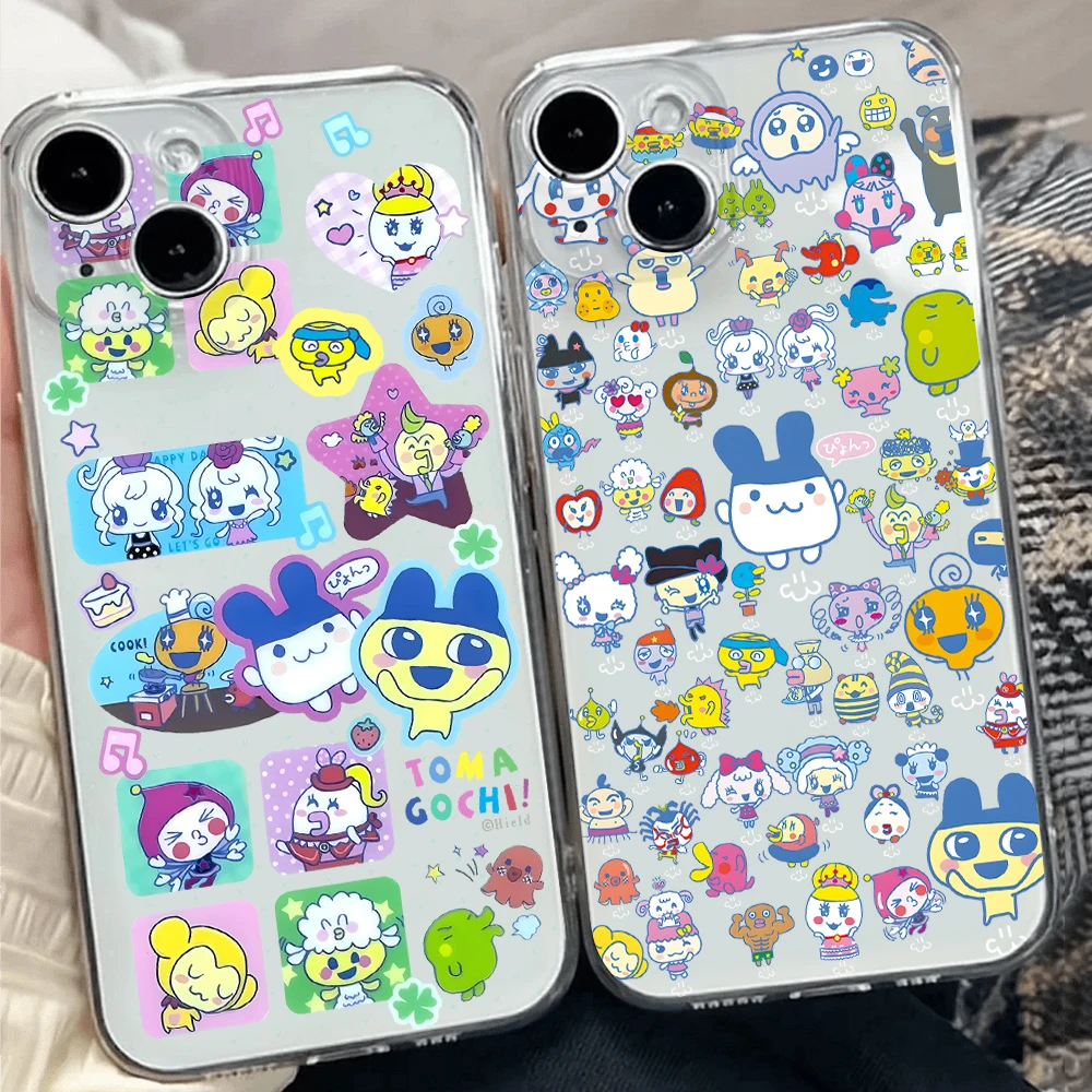 

Cartoon Game Tamagotchis Phone Case for Oppo Reno13 Reno12 Reno11 Reno10 Reno8 Reno7 Reno6 Reno5 F Pro Plus 5G Transparent Cover