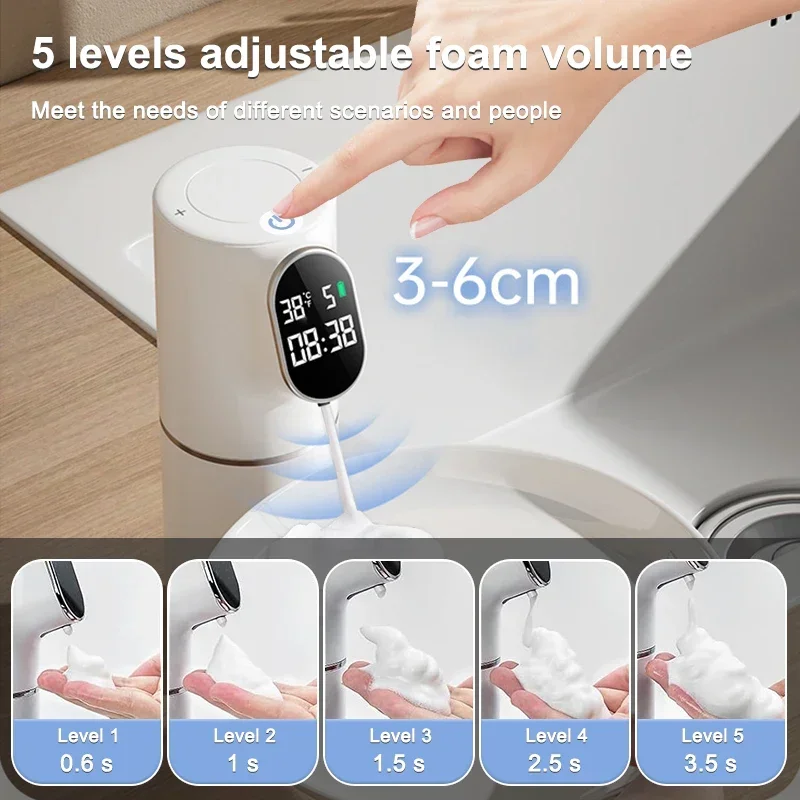 Xiaomi Automatic Soap Dispenser Touchless Foaming Soap Dispenser Smart Display USB Rechargeable Electric 5 Level Adjustable NEW