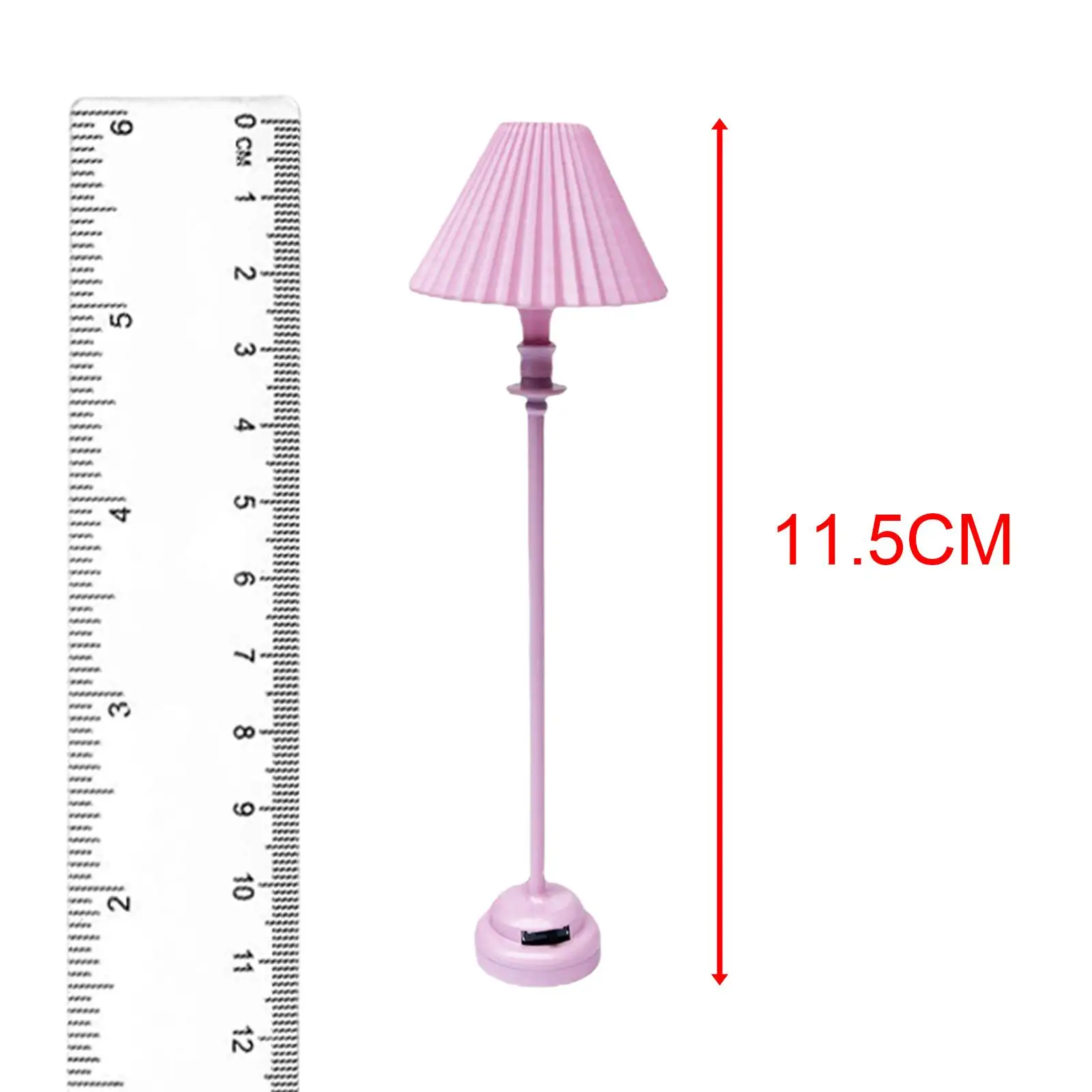 Floor Lamp for Dolls House, Dollhouse Decor, Jardim Acessórios, 1:12